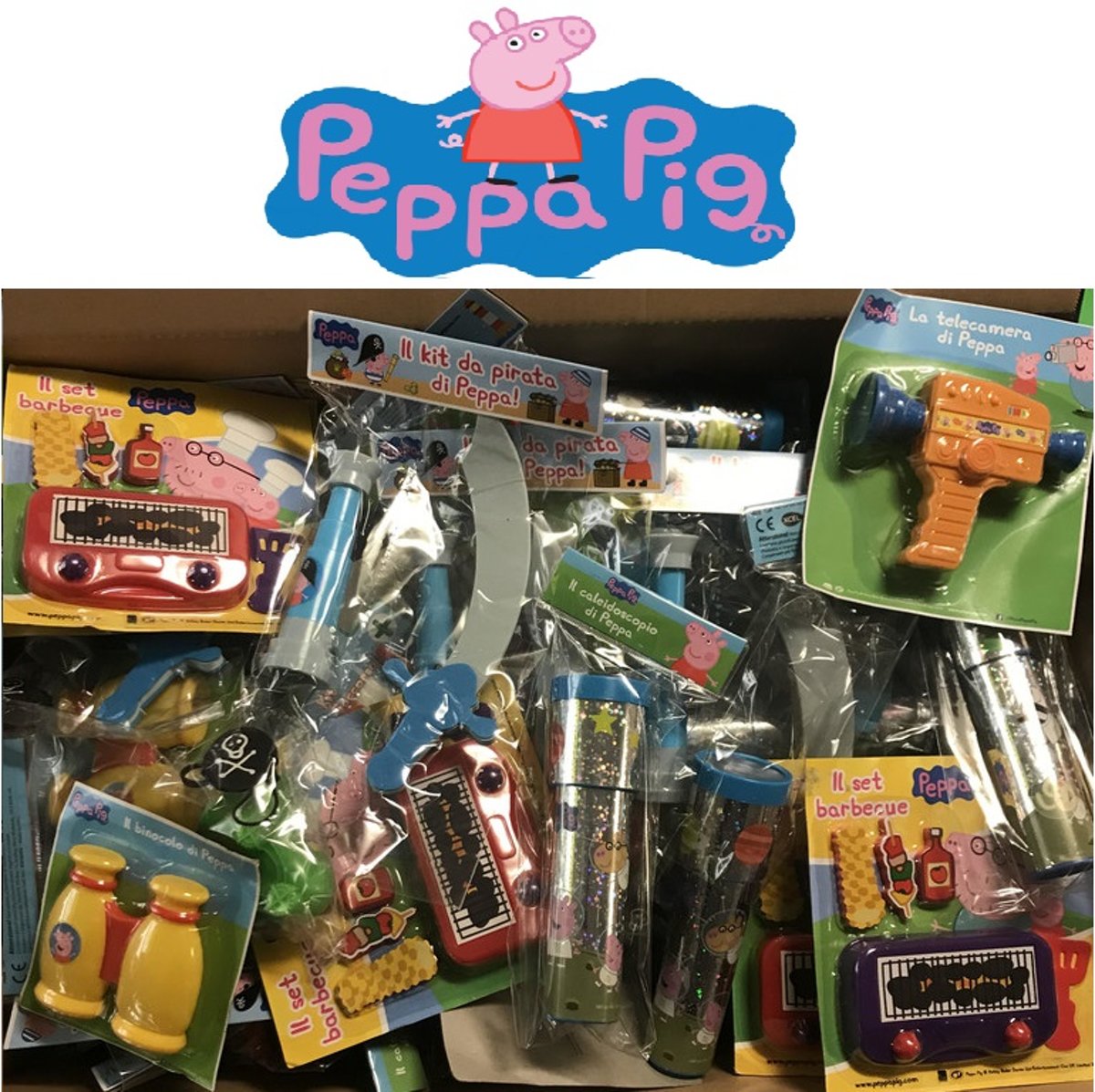 100 STUKS |  PEPPA PIG XXL MIX Uitdeelcadeautjes | Peppa Pig Speelgoed Traktatie / Trakteren Kados voor Kinderverjaardag of Kinderfeestje (100 stuks)